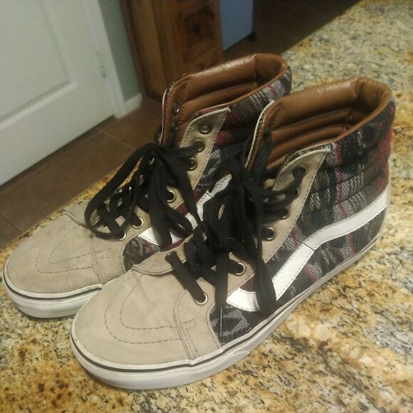 Vans Women’s 9/Mens 7.5 Shoes Aztec Woven & Leather Hi-Tops Skater Sk-8 Hi main image 6